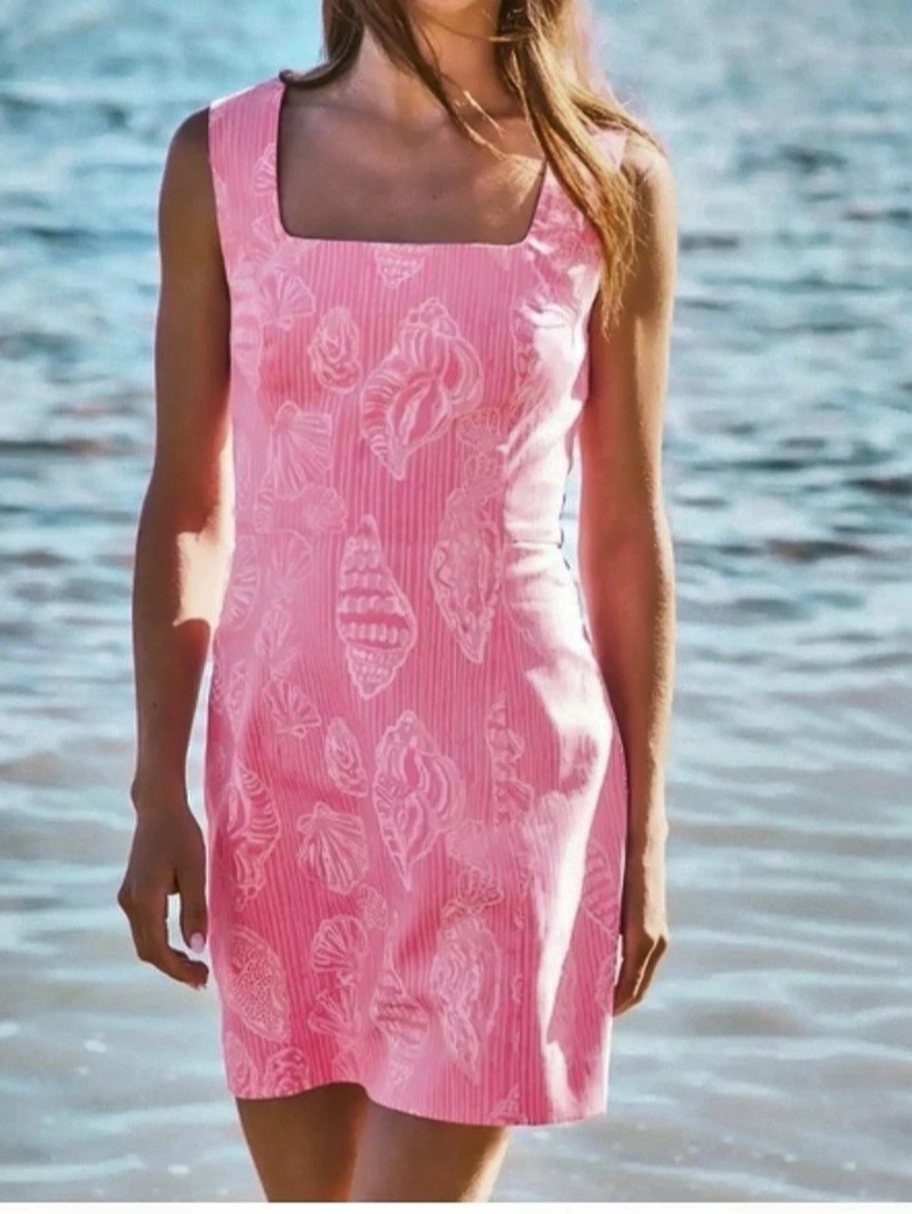 Lilly Pulitzer Pink & White Mini Dress Size 16 Like New